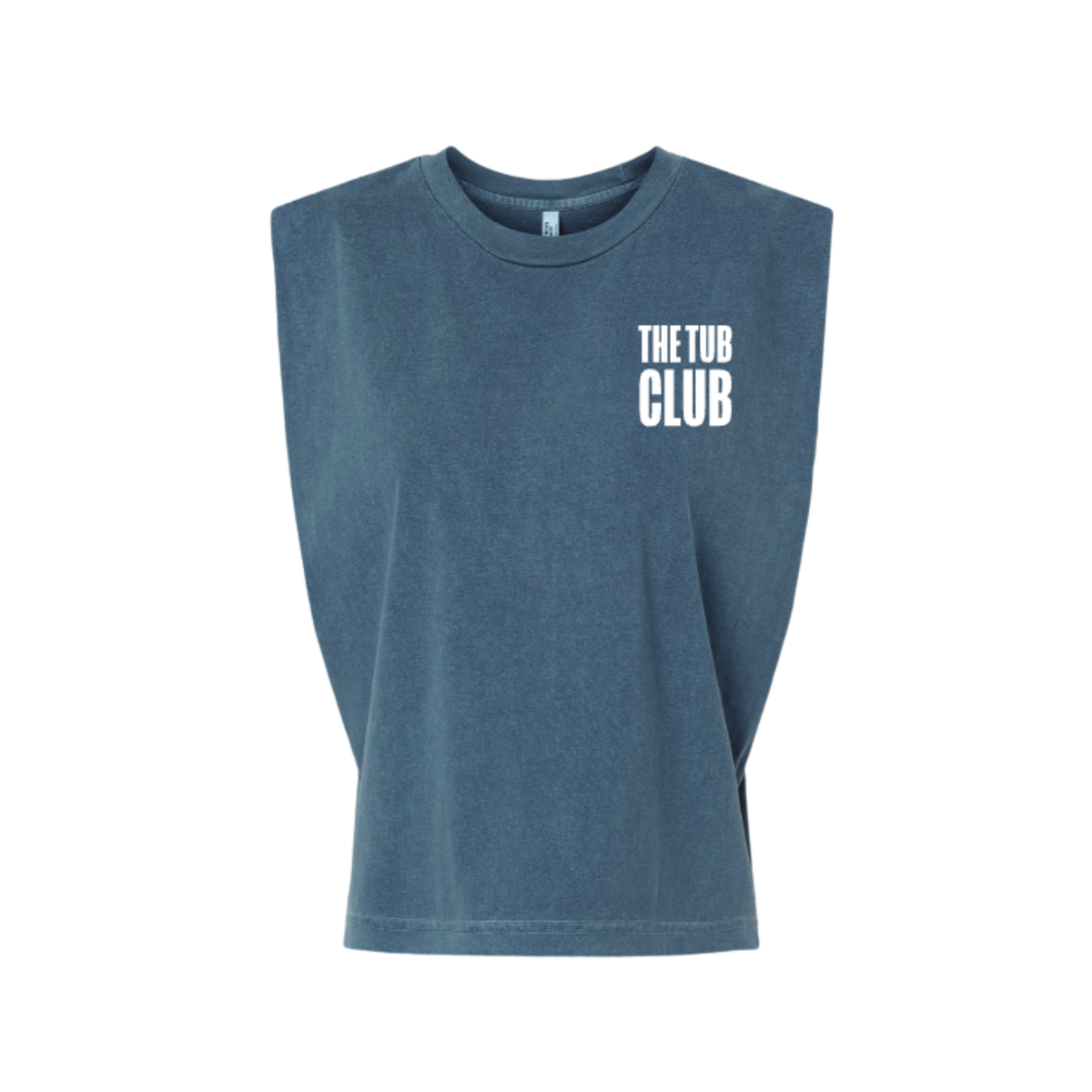 Women's Tub Club Cropped Tank Top - Faded Navy