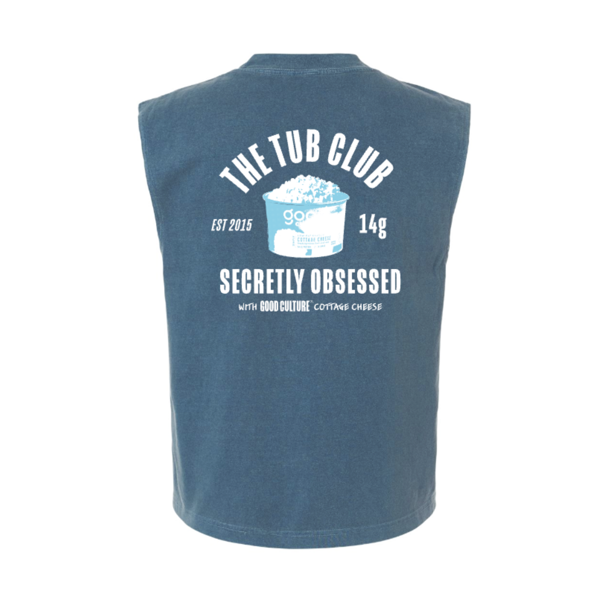 Unisex Tub Club Muscle Tank Top - Faded Navy